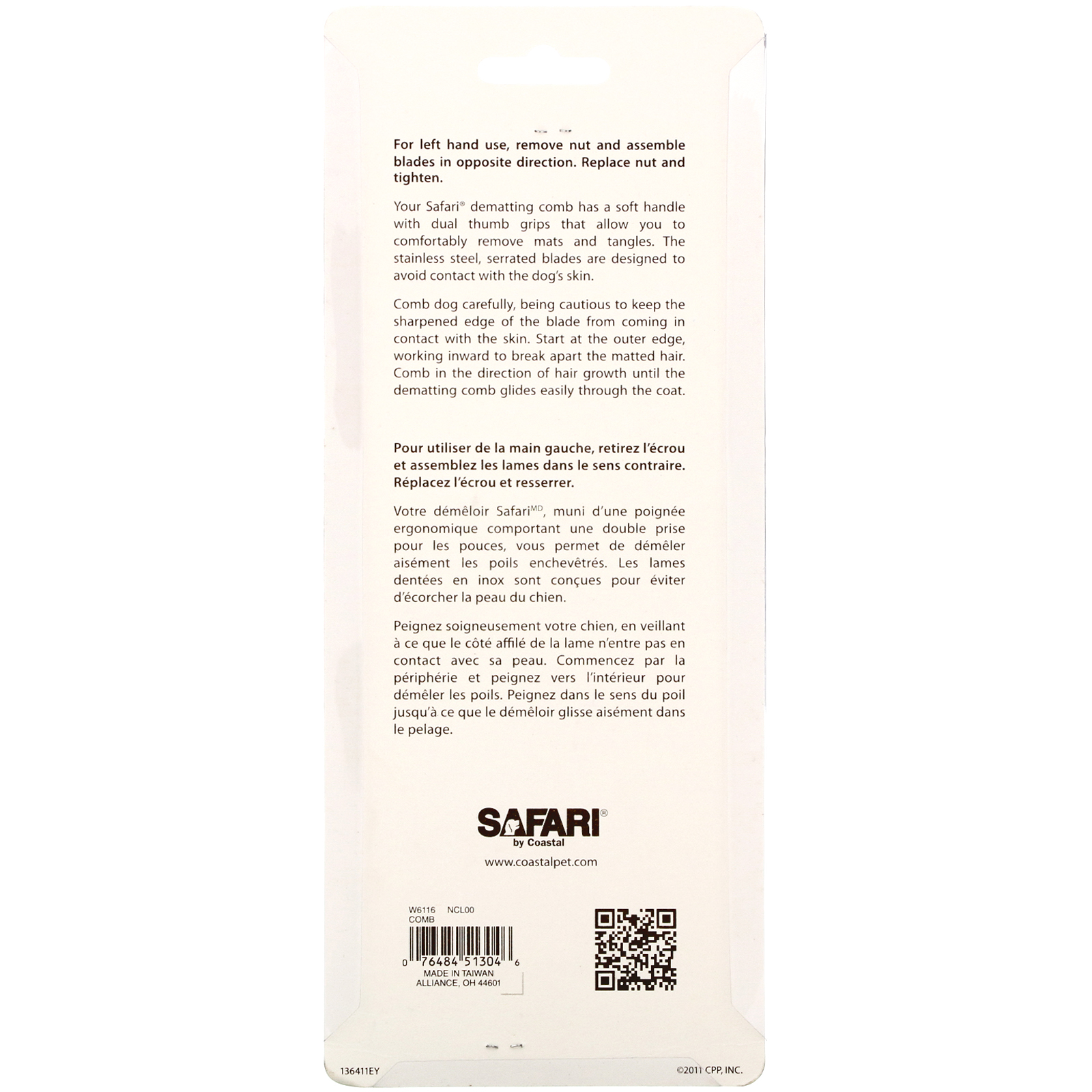 Safari, Dog Dematting Comb for Long or Coarse Hair, 1 Comb - Imagem 2