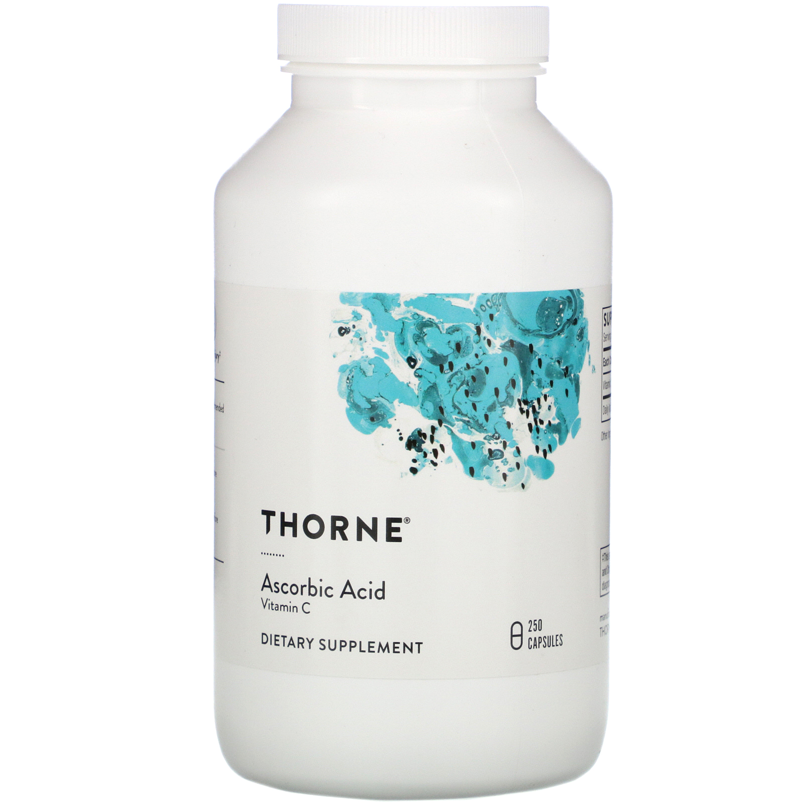 Thorne Research, Ácido ascórbico, 250 Cápsulas