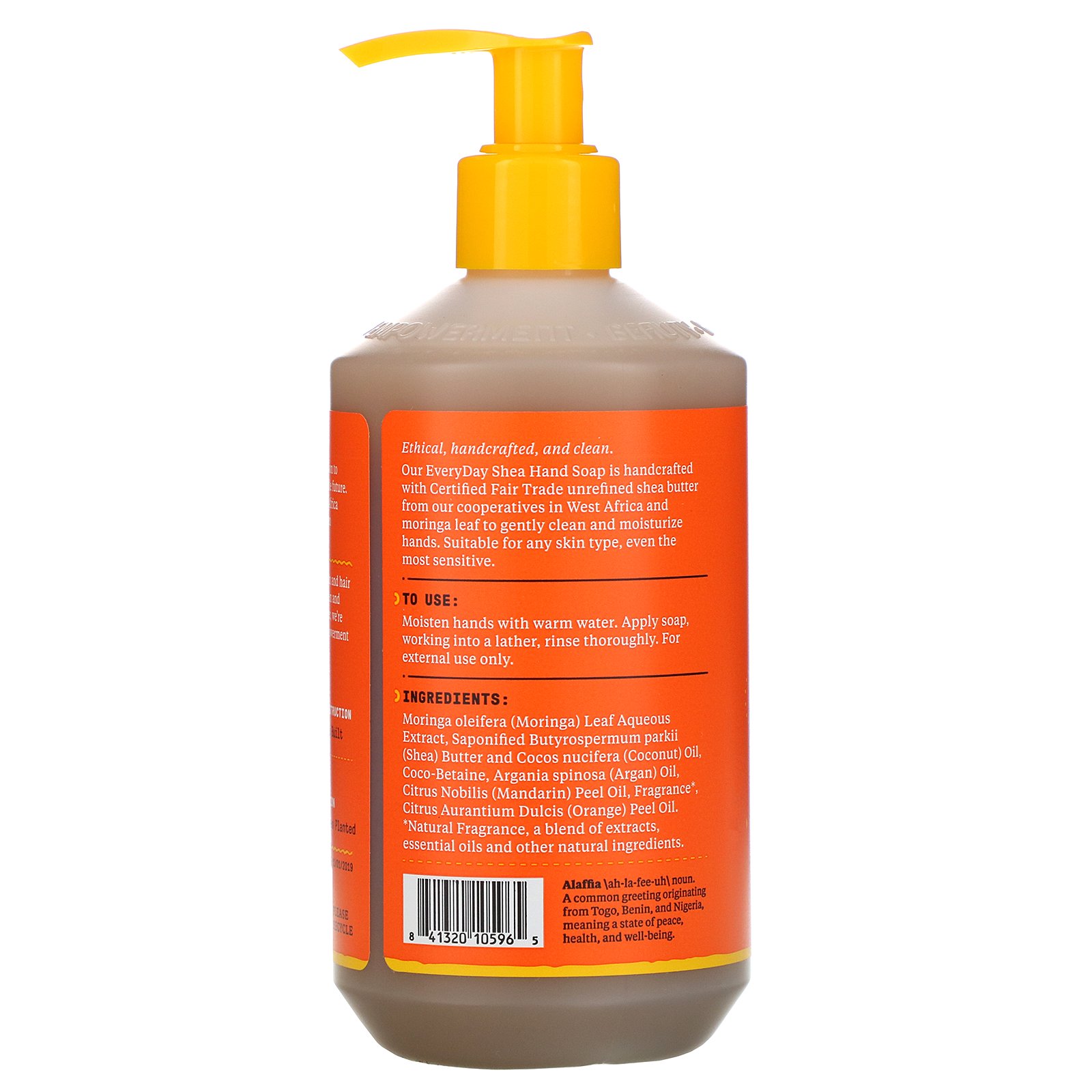 Alaffia, Hand Soap, Mandarin Mango, 12 fl oz (354 ml) - Imagem 2