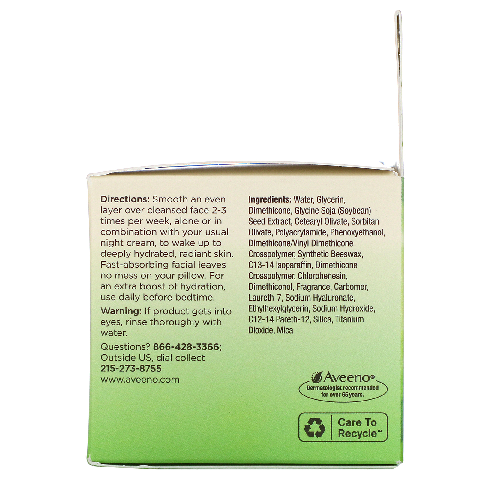 Aveeno, Active Naturals, Positivamente Radiante, Hidratante Facial Noturno, 48 g (1,7 oz) - Imagem 3