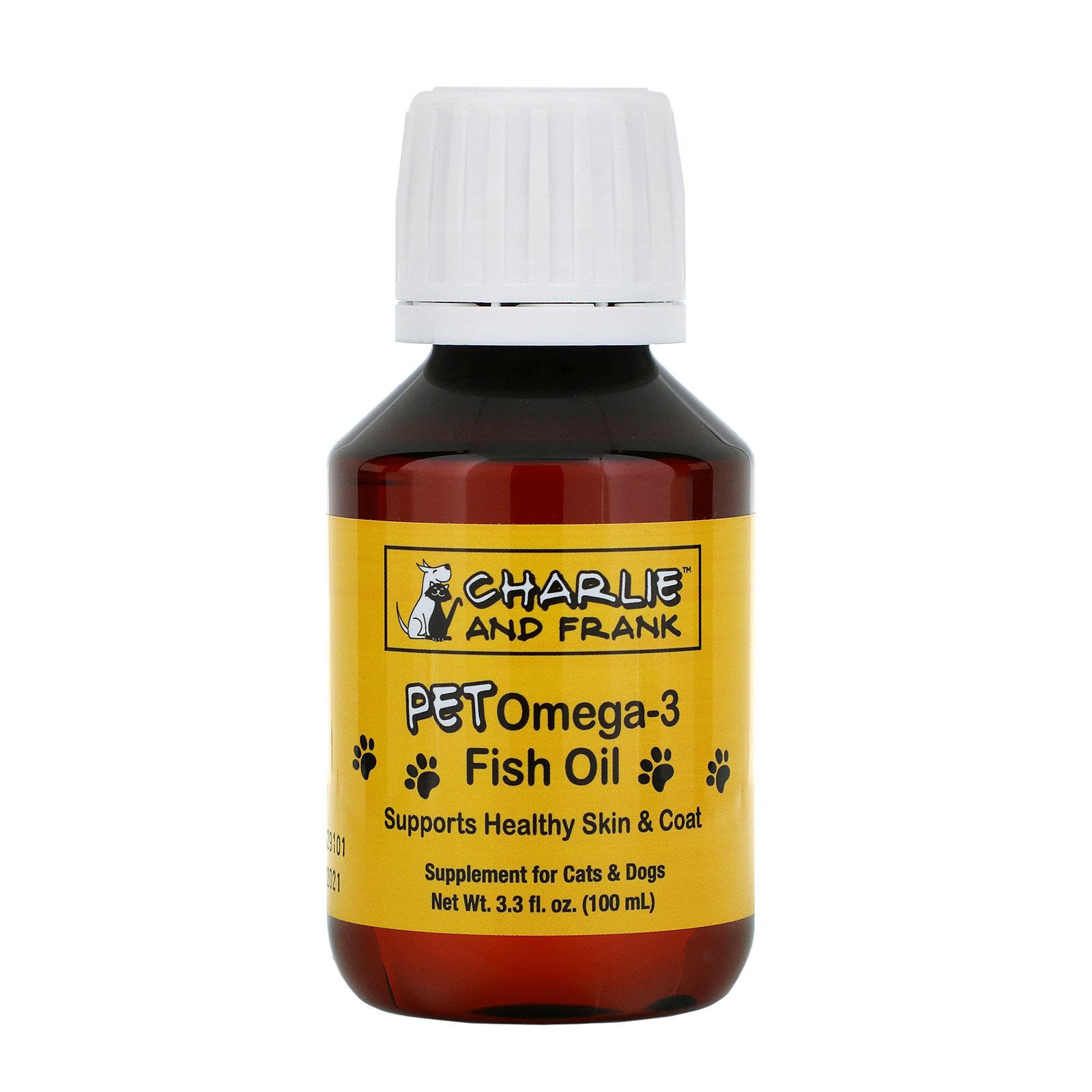 Charlie & Frank, Óleo de Peixe Ômega-3 para Animais de Estimação, Para Gatos e Cães, 100 ml (3,3 fl oz)