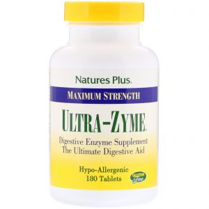 Nature's Plus, Ultra-Zyme Potência Máxima, 180 Comprimidos