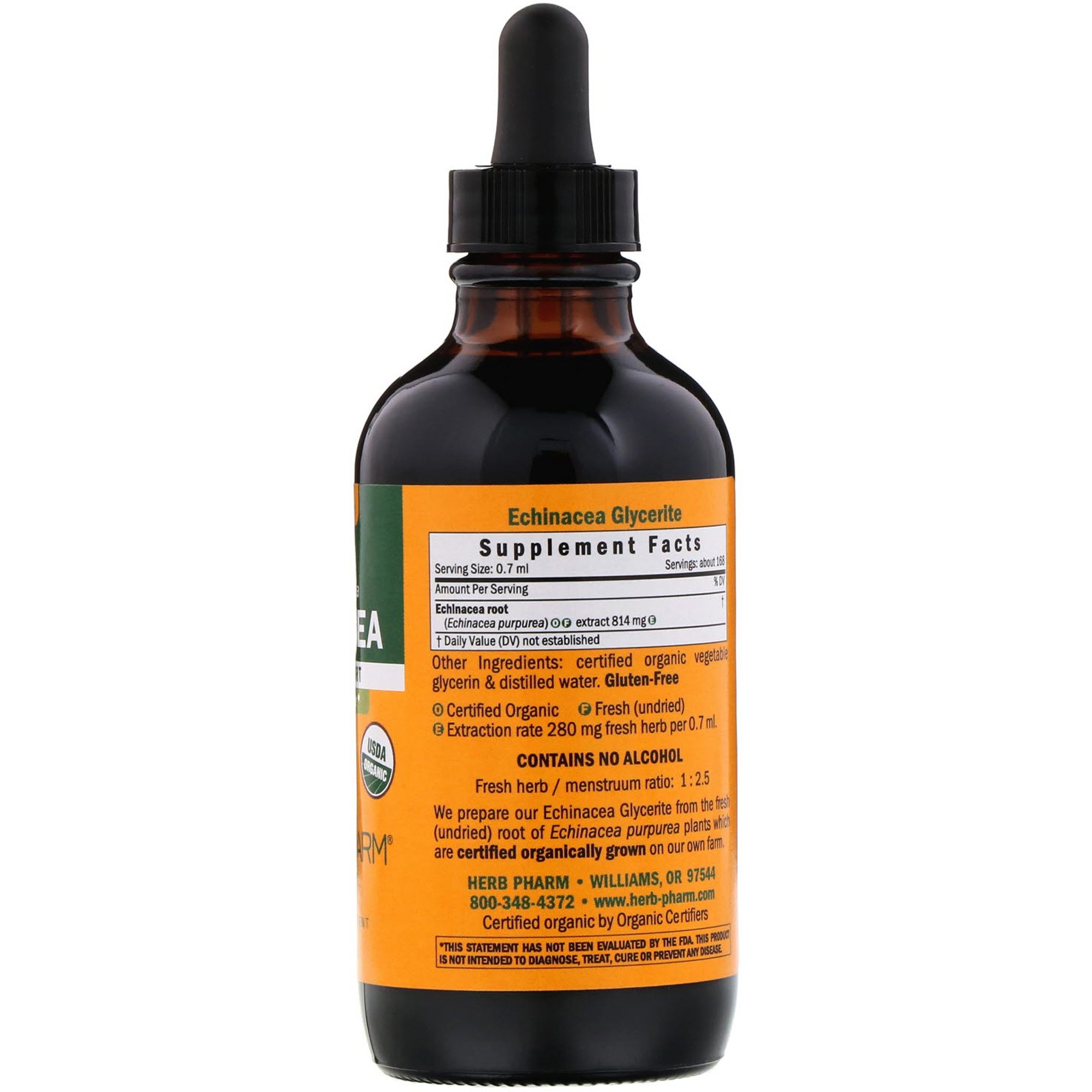 Herb Pharm, Equinácea, Sem Álcool, 4 fl oz (120 ml) - Imagem 2
