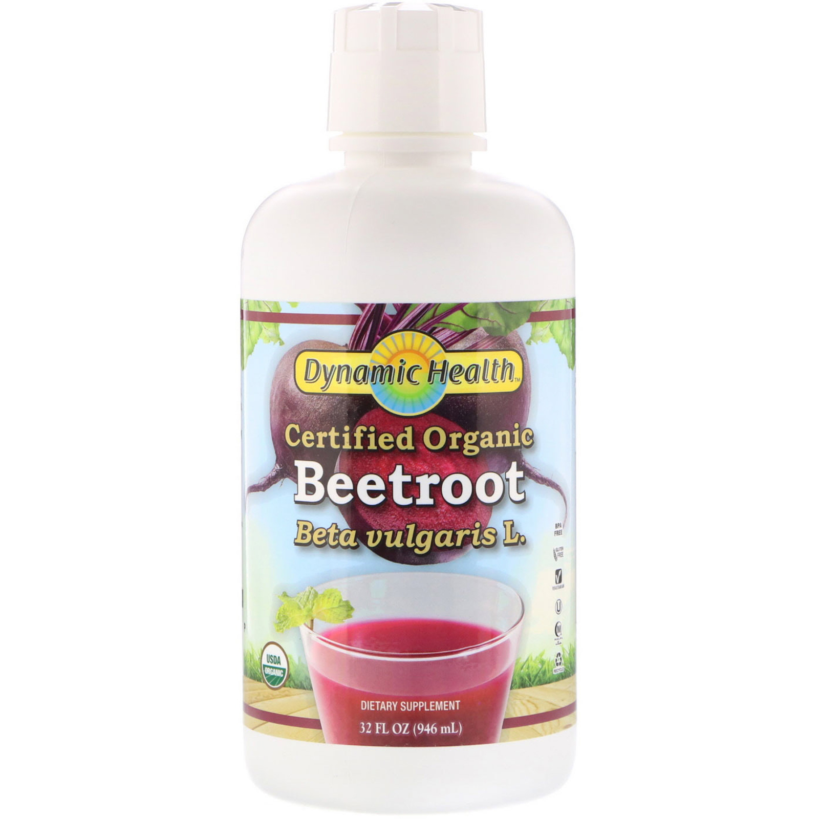 Dynamic Health Laboratories, Certified Organic Beetroot, 32 fl oz (946 ml)
