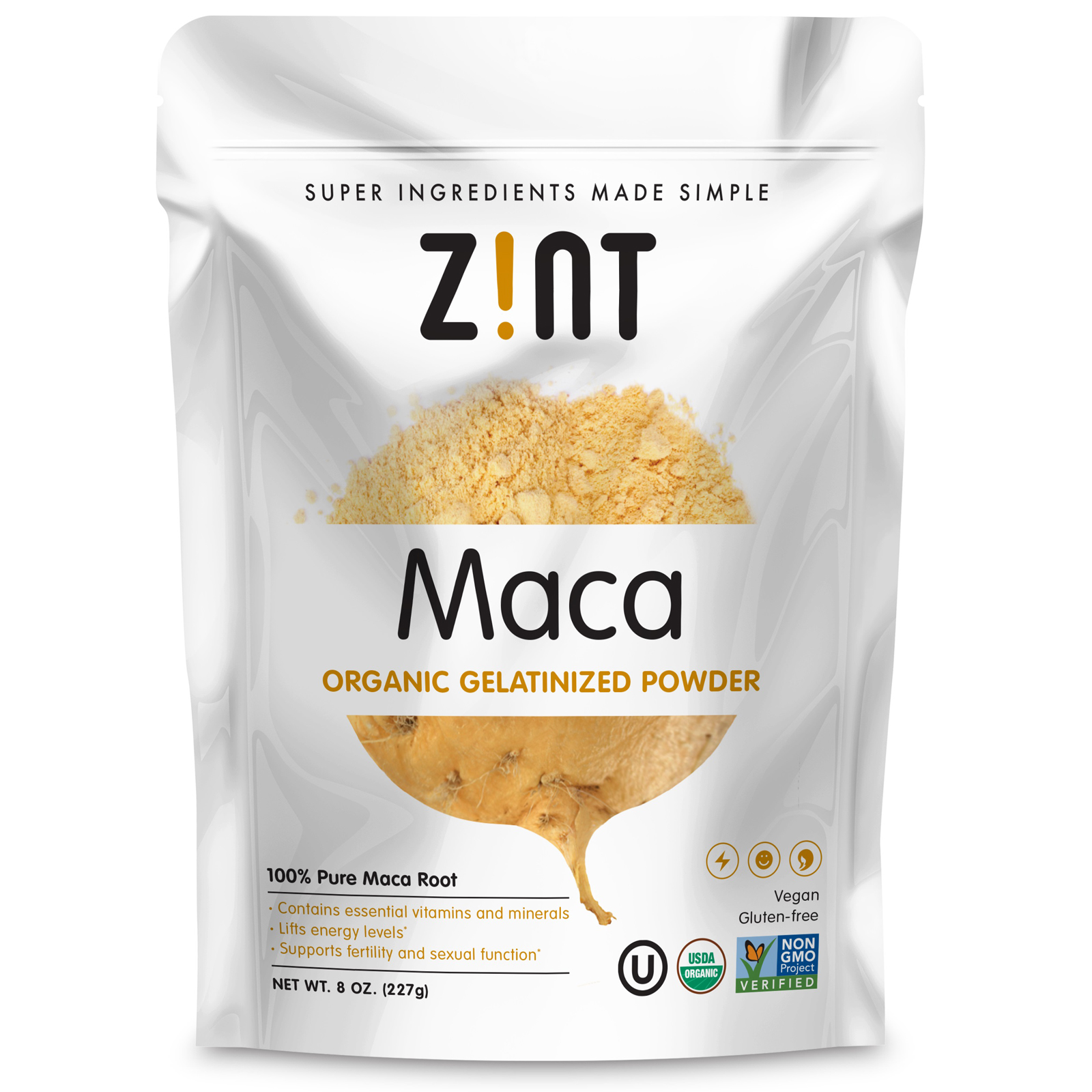 Zint, Maca, Pó Orgânico Gelatinizado, 227 g