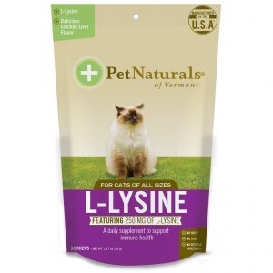 Pet Naturals of Vermont, L-Lisine, Para Gatos, Sabor de Fígado de Galinha, 250 mg, 60 Petiscos Mastigáveis, 90 g (3,17 oz)
