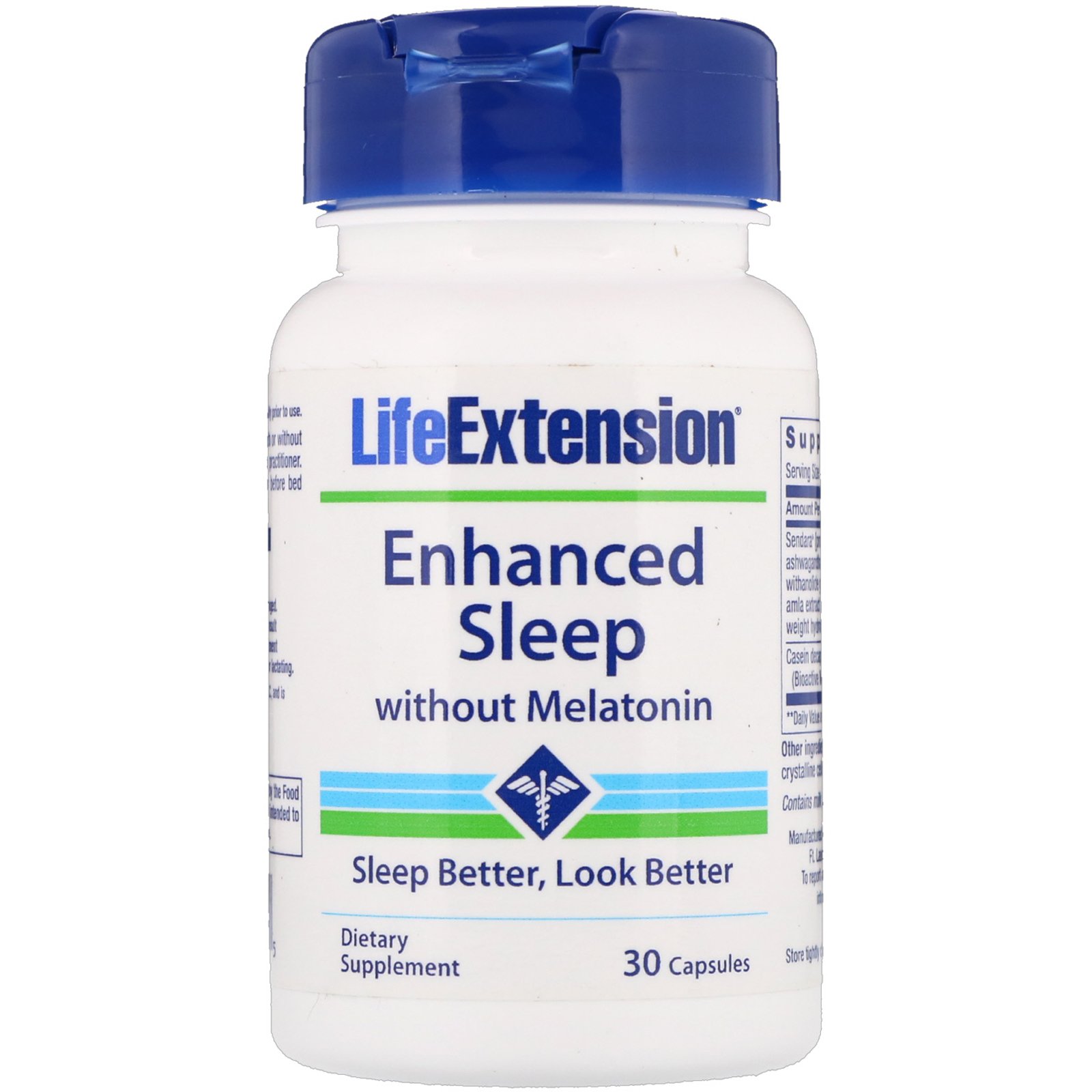 Life Extension, Enhanced Sleep without Melatonin, 30 Capsules