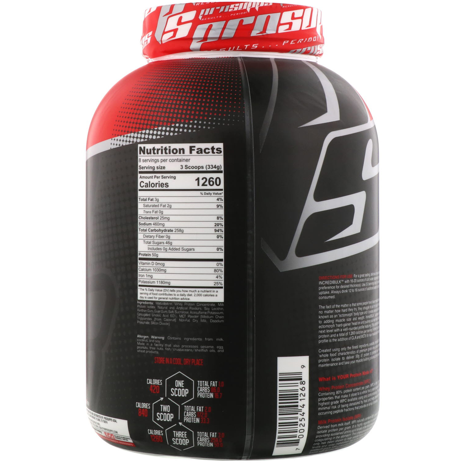 ProSupps, Incredibulk, Vanilla Cake, 6.0 lb (2722 g) - Imagem 2