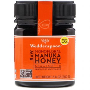 Wedderspoon, Mel cru de Manuka, KFactor 16, 8,8 onças (250 g)