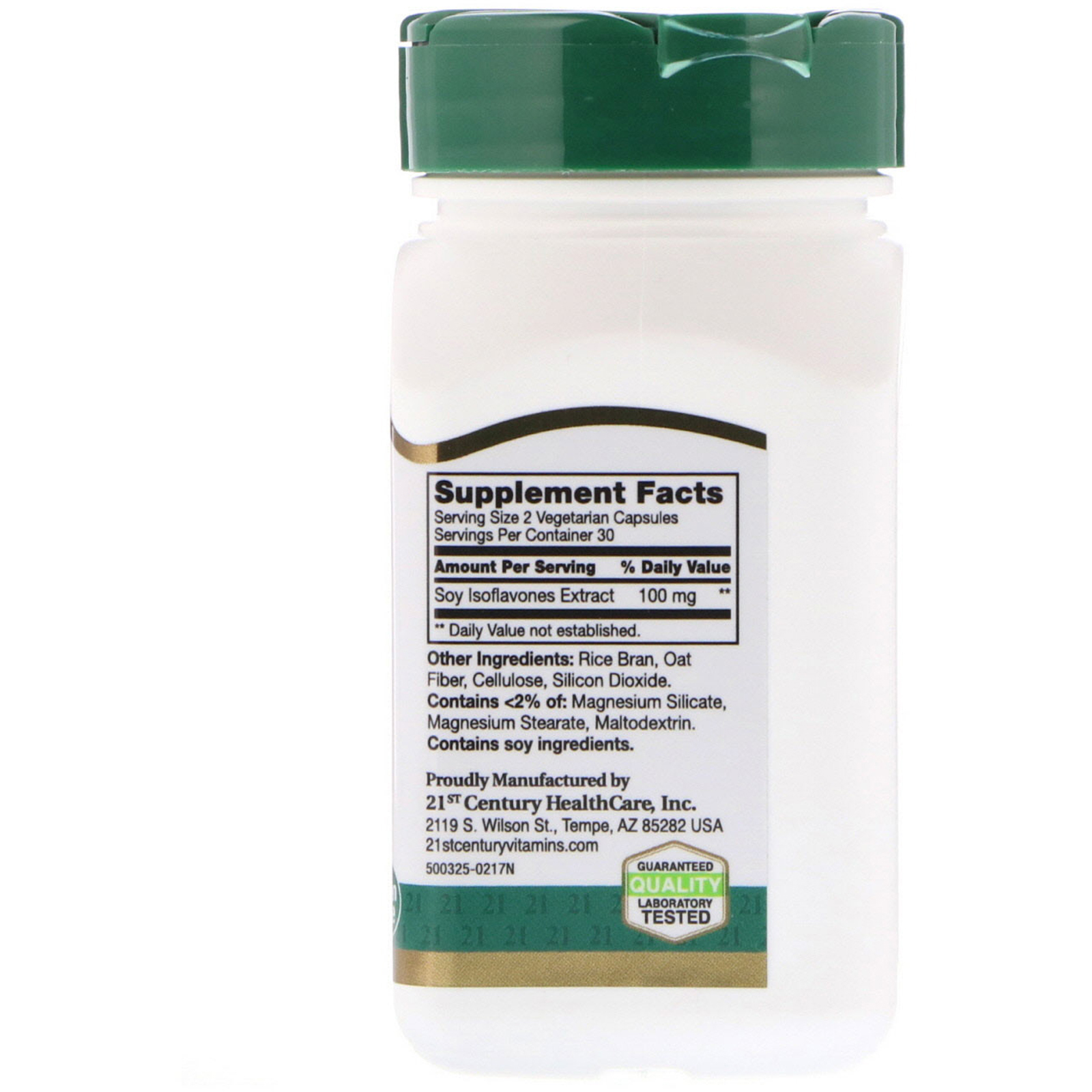 21st Century, Soy Isoflavones Extract, Standardized, 60 Vegetarian Capsules - Imagem 2