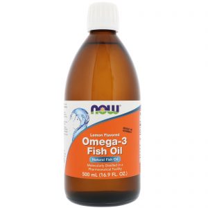Now Foods, Óleo de Peixe Ômega-3, Sabor Limão, 500 ml (16,9 fl oz)