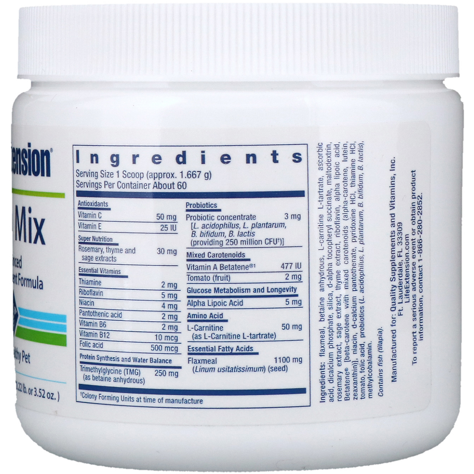Life Extension, Mistura para Cães, 3,52 oz. (100 g) - Imagem 2