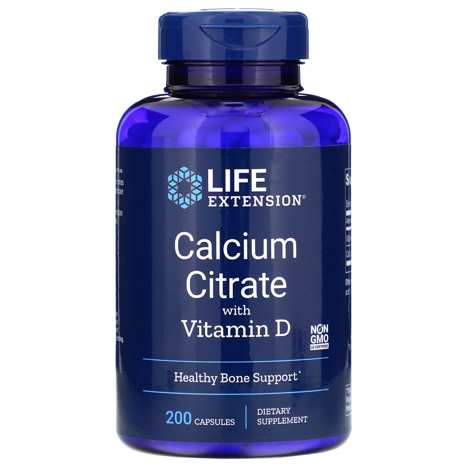Life Extension, Calcium Citrate with Vitamin D, 200 Capsules