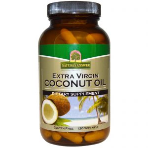 Nature's Answer, Óleo de Coco Extra Virgem, 120 Cápsulas