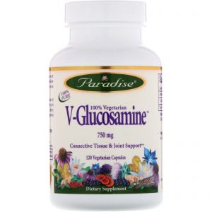 Paradise Herbs, V-Glucosamina, 750 mg, 120 Comprimidos Vegetarianos