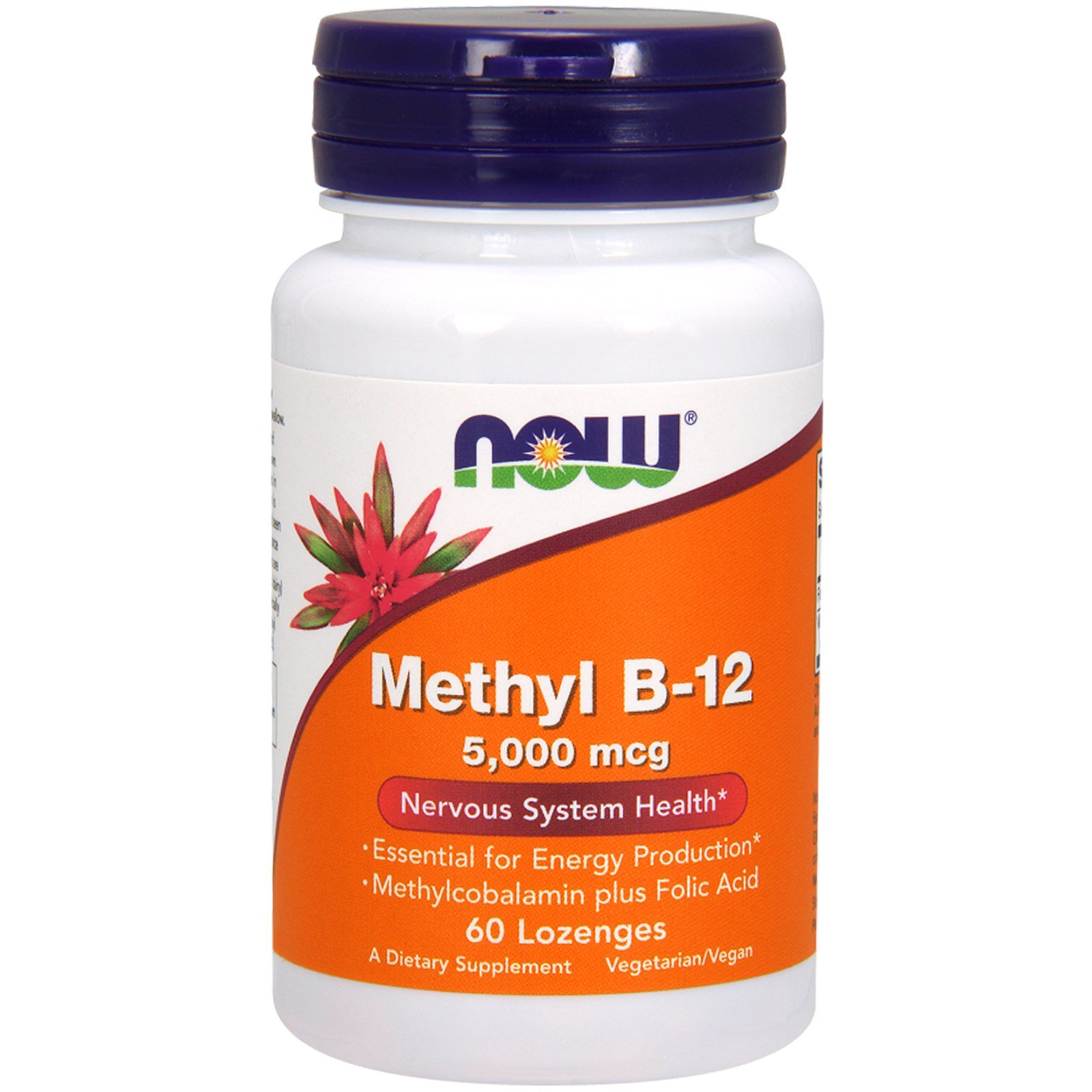 Now Foods, Metil B-12, 5000 mcg, 60 pastilhas