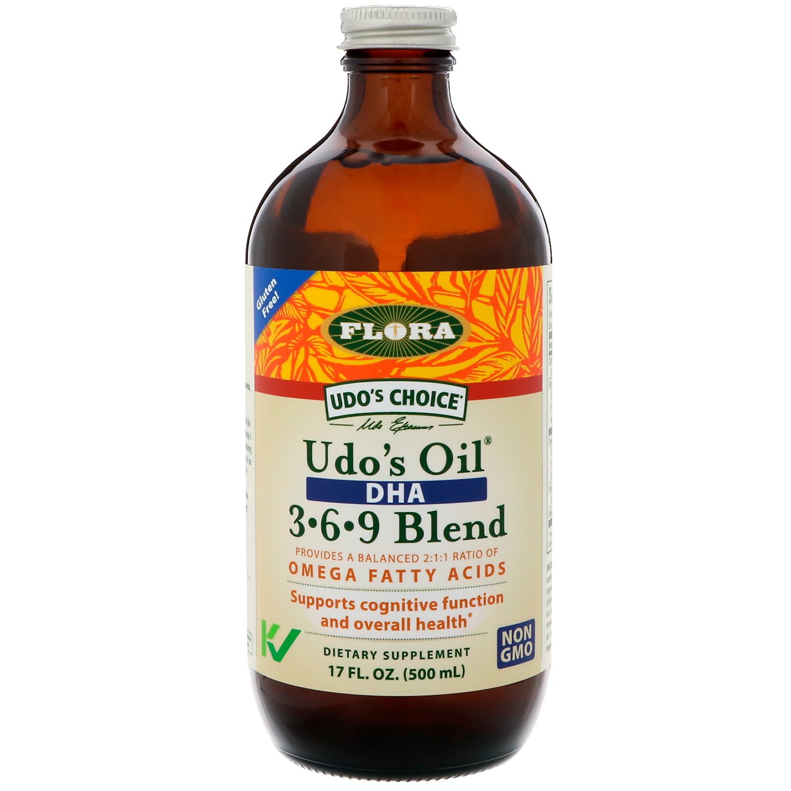 Flora, Udo's Choice, Udo's Oil DHA 3-6-9 Blend, 17 fl oz (500 ml) - Imagem 3