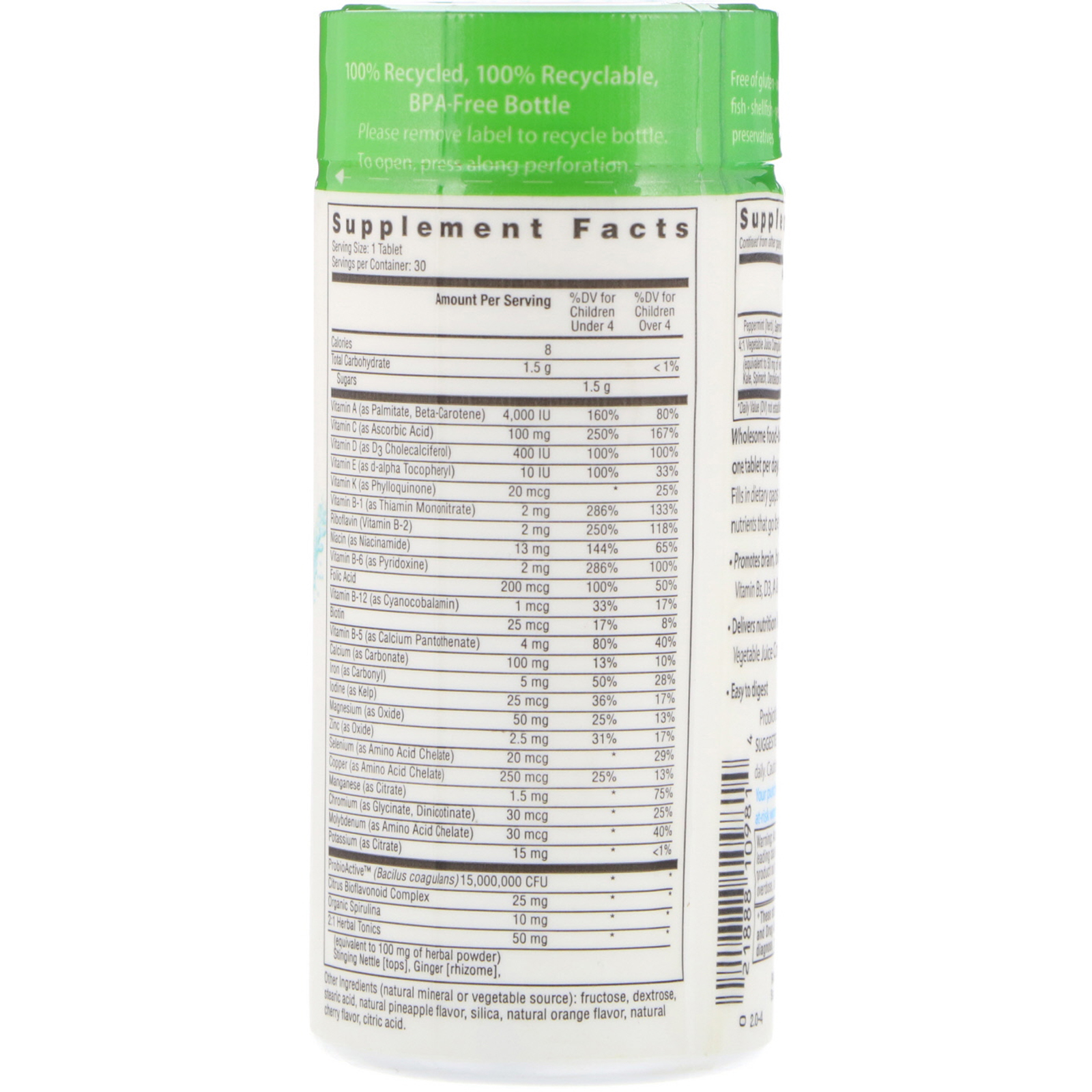 Rainbow Light, Um para Crianças, Céu Estrelado, Multivitamínico a Base de Alimentos, Ponche de Frutas, 30 comprimidos mastigáveis - Imagem 2