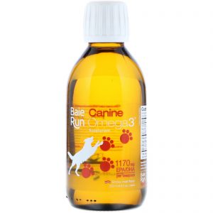 Ascenta, Baie Run, Ômega 3 Canino, Sabor de Carne Defumada, 6,8 fl oz (200 ml)