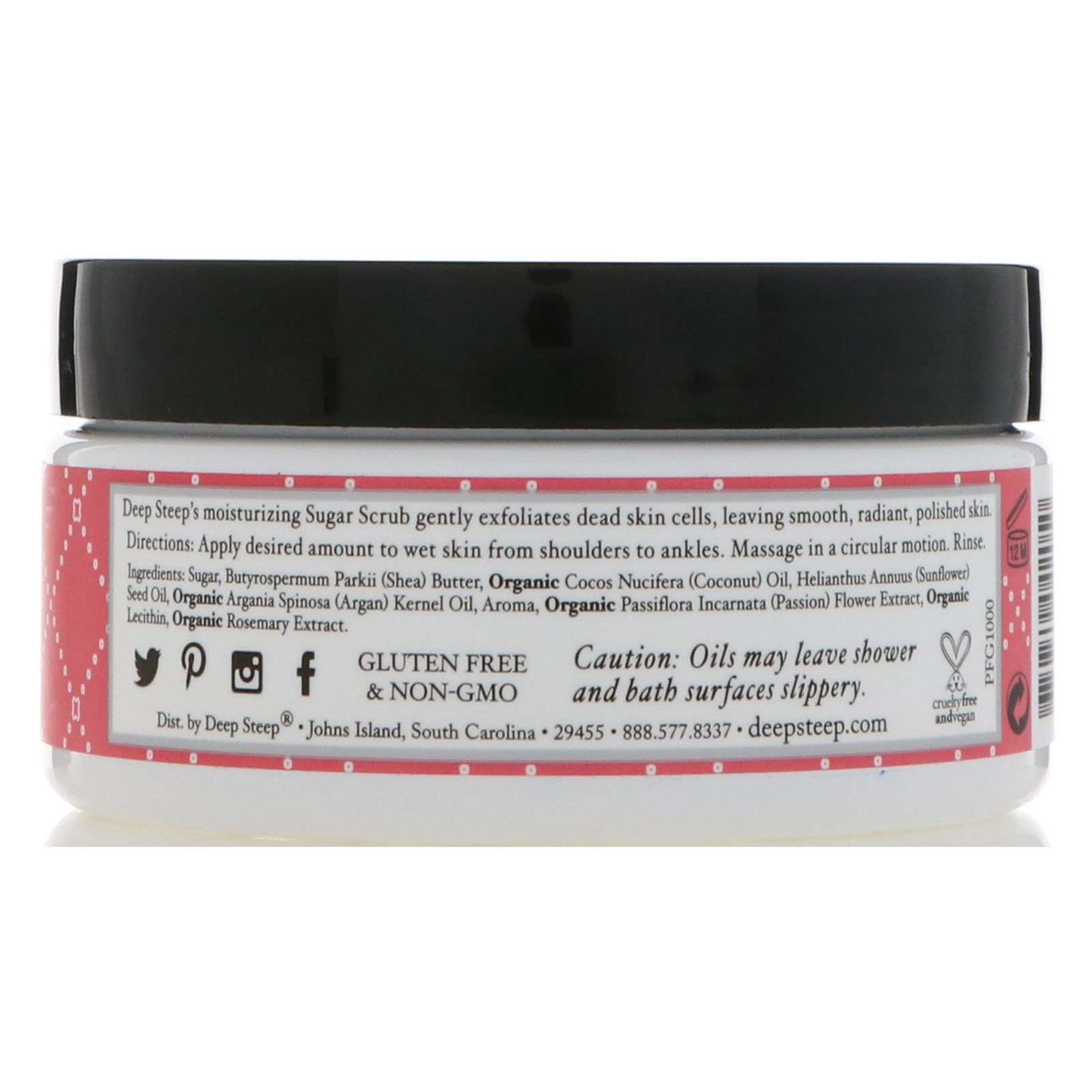 Deep Steep, Esfoliante de açúcar, maracujá e goiaba, 8 oz. (226 g) - Imagem 3
