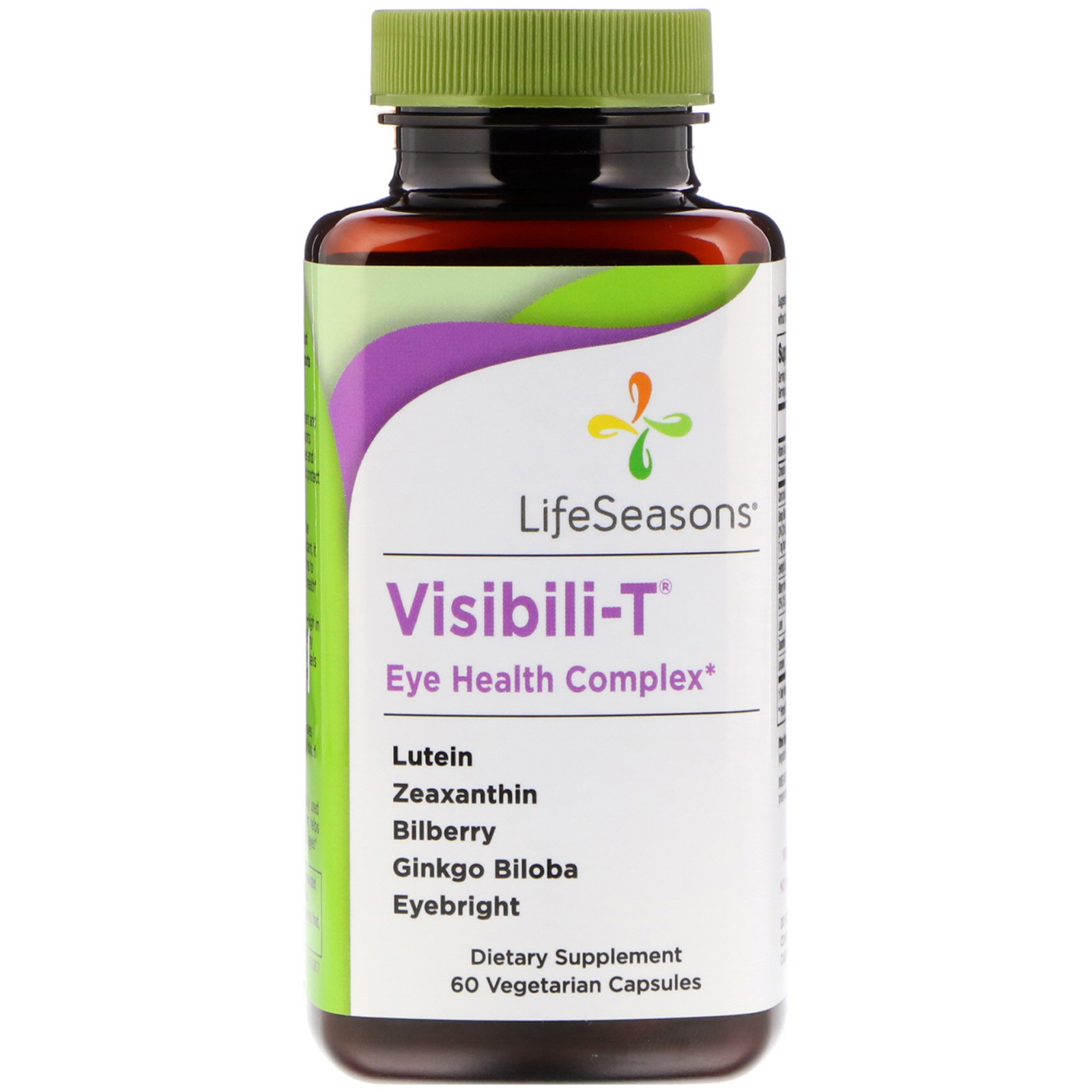 LifeSeasons, Visibili-T, complexo de saúde dos olhos, 60 capsulas vegetarianas.