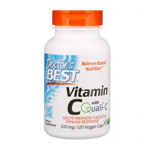 Doctor's Best, Vitamina C com Quali-C, 500 mg, 120 Cápsulas Vegetarianas