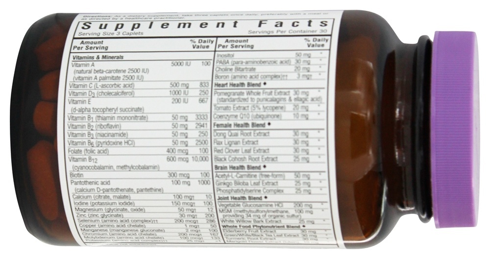 Múltiplos visados Escolha menos de idade para as mulheres 50 + - 90 Cápsulas Bluebonnet Nutrition - Imagem 2