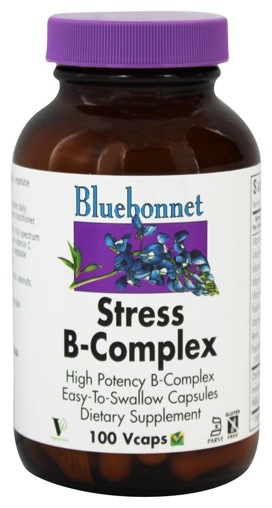 Stress Complexo B de Alta Potência - Cápsulas vegetarianas 100 Bluebonnet Nutrition