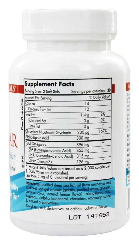 Omega Açúcar no sangue com Alpha -Ácido lipóico e cromo 1000 mg. - 60 Softgels Nordic Naturals - Imagem 2