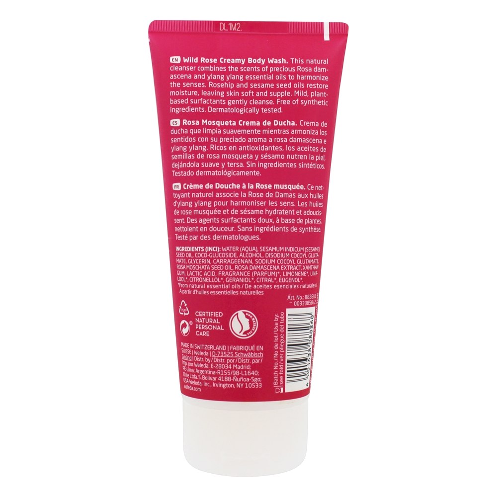 Lavagem Corporal Cremosa Rosa Selvagem - 6.8 fl. oz. Weleda - Imagem 2