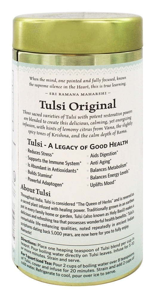 Tulsi Solto Folha Chá Original - 3.5 oz. Organic India - Imagem 3
