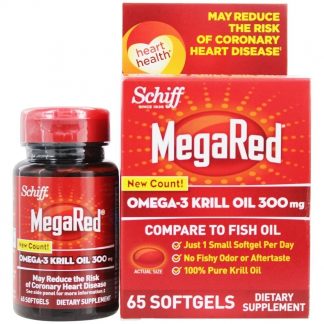Mega Vermelho Omega - 3 Óleo de Krill 300 mg. - 60 Softgels Schiff