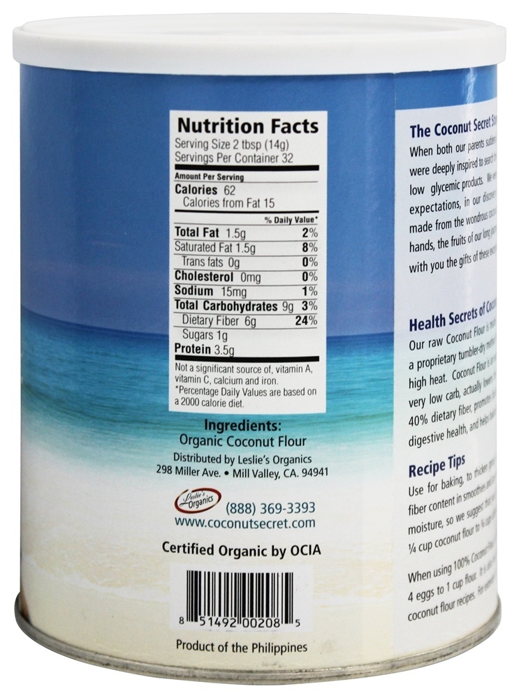 Farinha de coco crua - 1 lb. Coconut Secret - Imagem 2