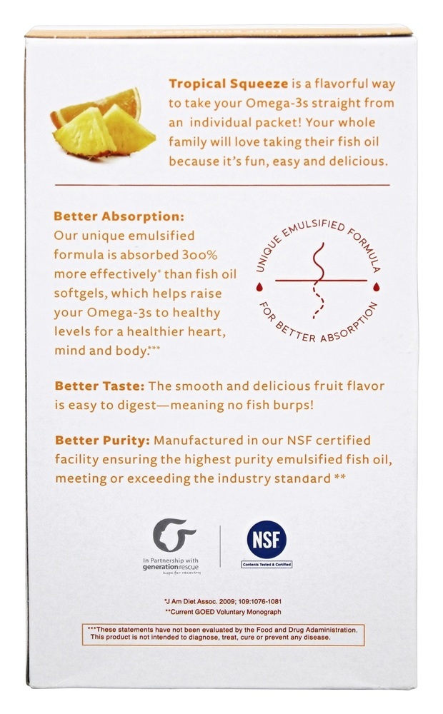 Omega - 3 Squeeze tropical + D - 90 Pacotes (s) Coromega - Imagem 4