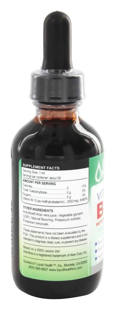 Vitamina B12 Drops - 2.03 fl. oz. Liquid Health - Imagem 2
