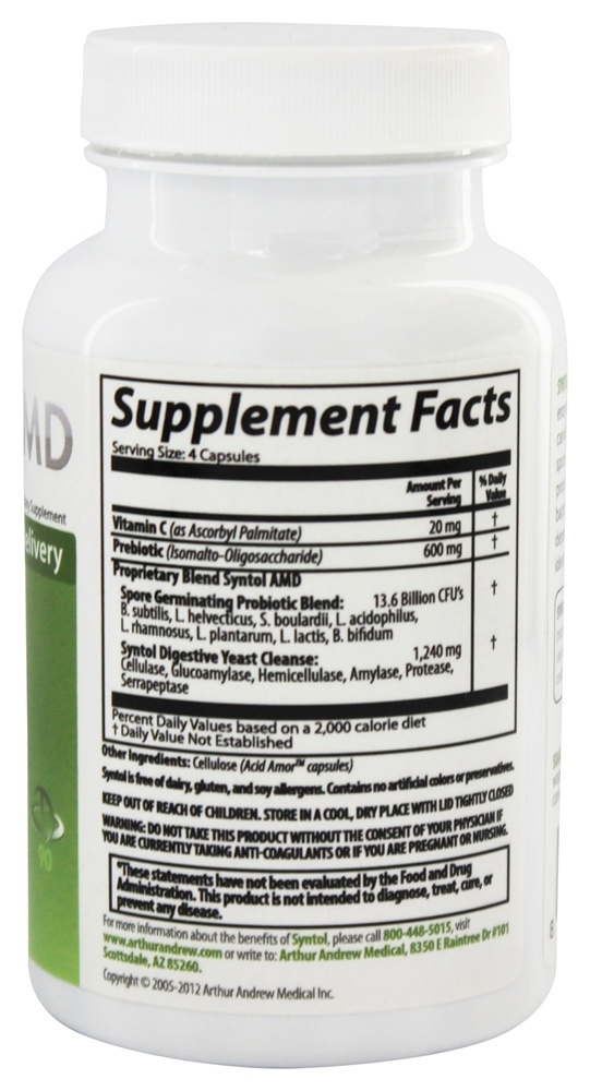 Entrega de Microflora da Syntol Advanced 500 mg. - Cápsulas 90 Arthur Andrew Medical - Imagem 3