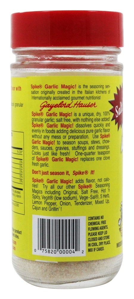 Spike Tempero Natural Gourmet Alho Mágico - 2.25 oz. Modern Products - Imagem 3