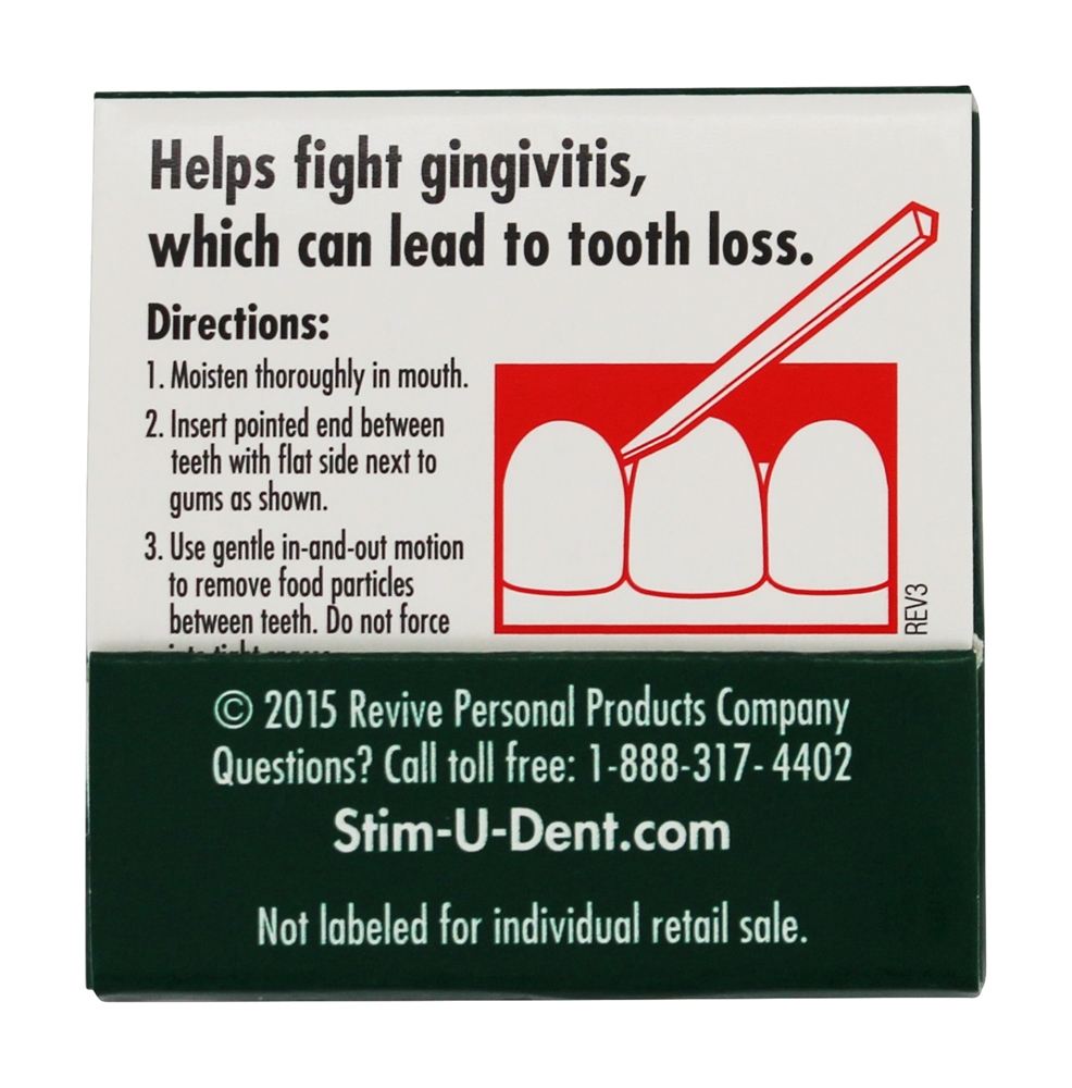 Removedores de Placa Stim-U-Dent 4 Pacotes de 25 Hortelã - 100 Pick (s) The Natural Dentist - Imagem 4