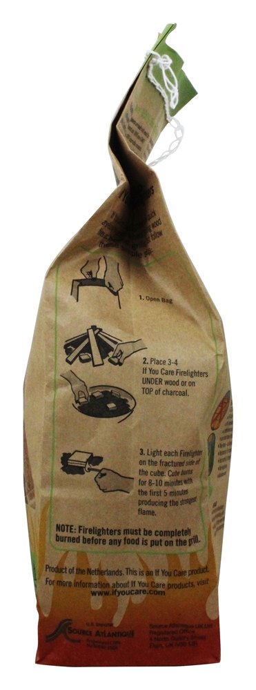 Cubos de partida de madeira dos Firelighters - 72 Peça (s) If You Care - Imagem 2
