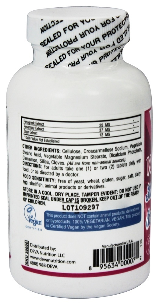 Unhas de cabelo vegan e pele com biotina - 90 Tablets Deva Nutrition - Imagem 3