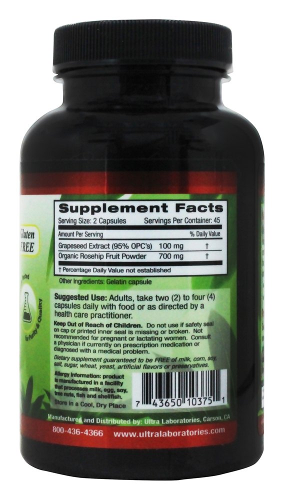 Extrato de Uva Premium Europeu 100 mg. - Cápsulas 90 Ultra Botanicals - Imagem 2