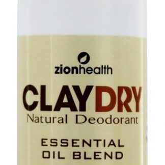 Desodorante Roll-On Natural de Argila Seco - 3 fl. oz. Zion Health