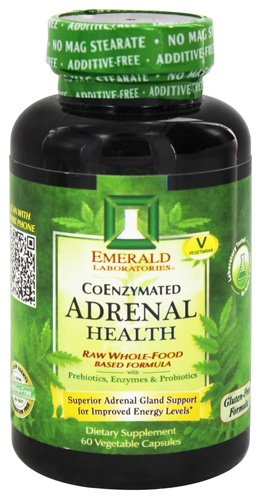 Ad-renal Saúde Cru Inteiro-Comida Baseado Fórmula - Cápsulas vegetarianas 60 Emerald Labs