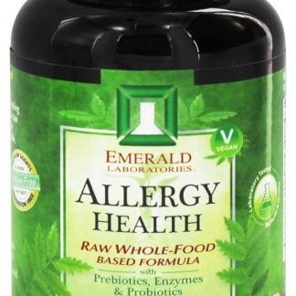 Alergia Saúde Raw Whole Food-Based Formula - Cápsulas vegetarianas 120 Emerald Labs