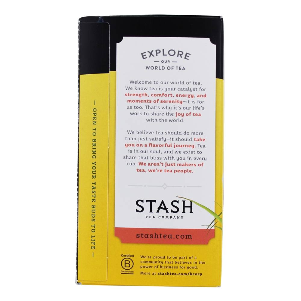 Chá de ervas de gengibre sem cafeína - 20 Saquinhos de Chá Stash Tea - Imagem 3