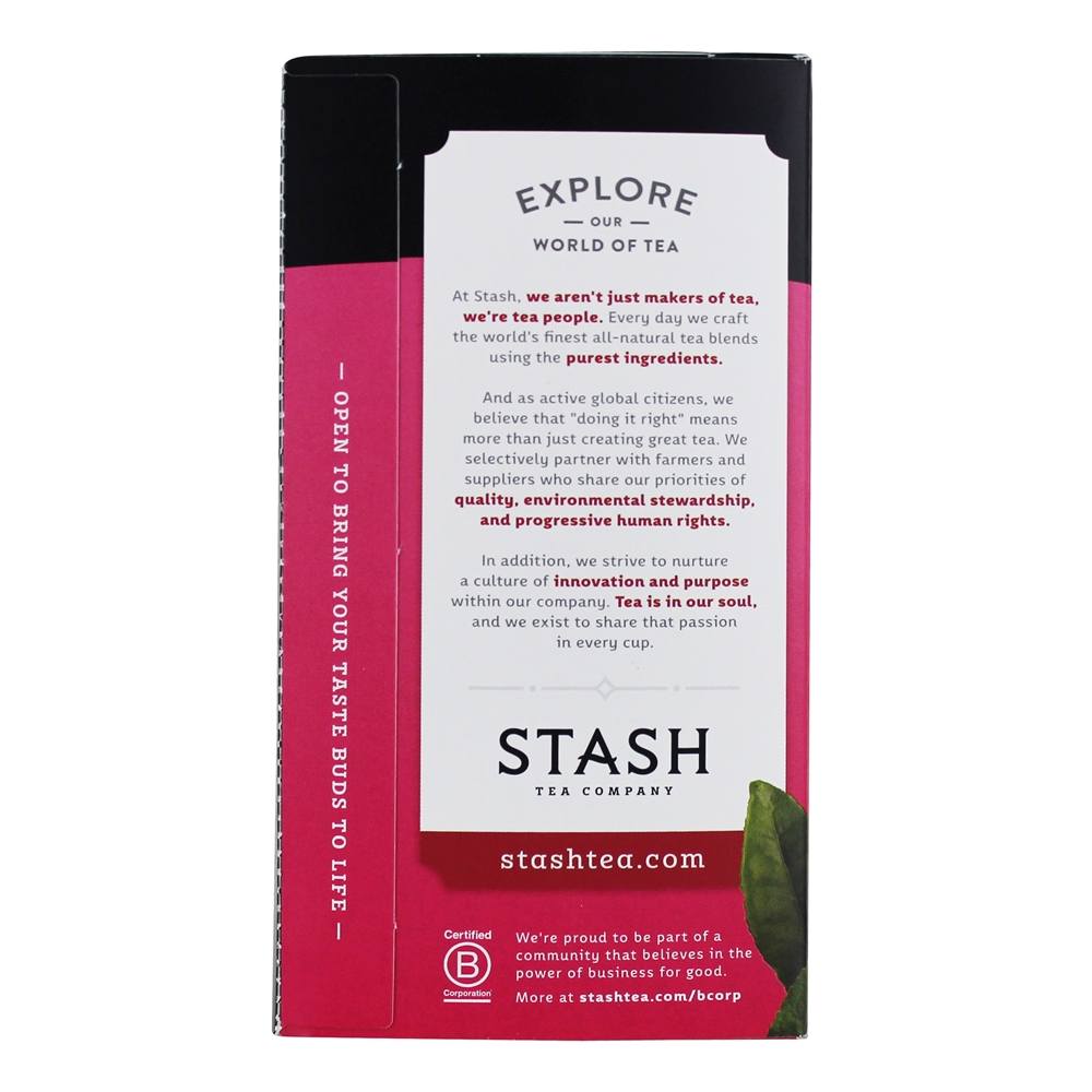 Romã Framboesa Chá Verde & Matcha - 18 Saquinhos de Chá Stash Tea - Imagem 3