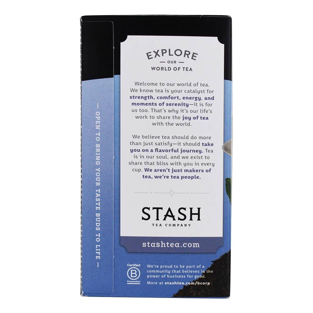 Duplo Chá Preto Congelado de Bergamota Earl - 18 Saquinhos de Chá Stash Tea - Imagem 3