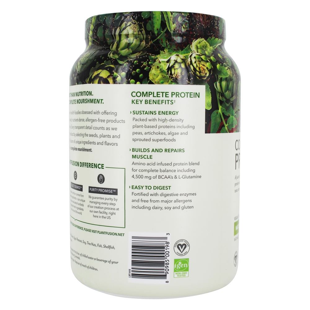 Proteína Vegetal Completa Natural - Sem estévia - 1.85 lb. PlantFusion - Imagem 4