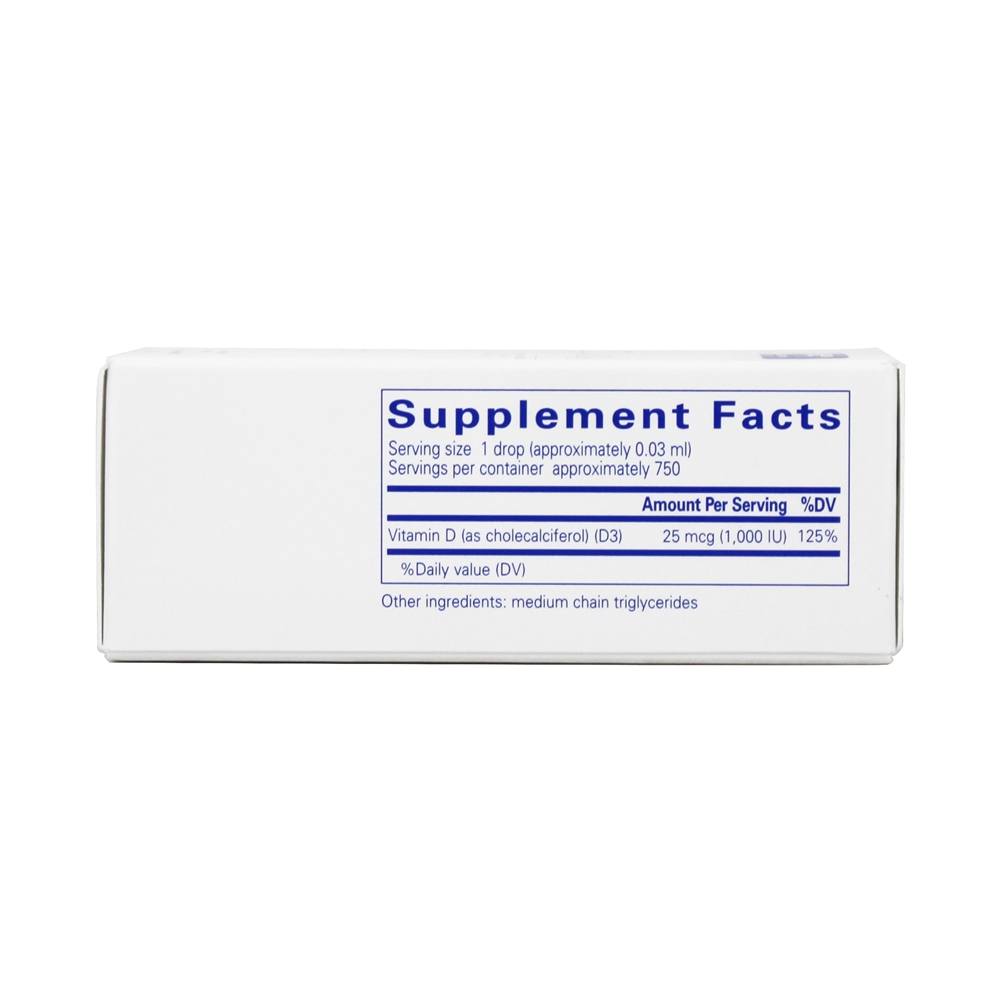 Vitamina D3 Líquida 25 mcg. - 22.5 ml. Pure Encapsulations - Imagem 2