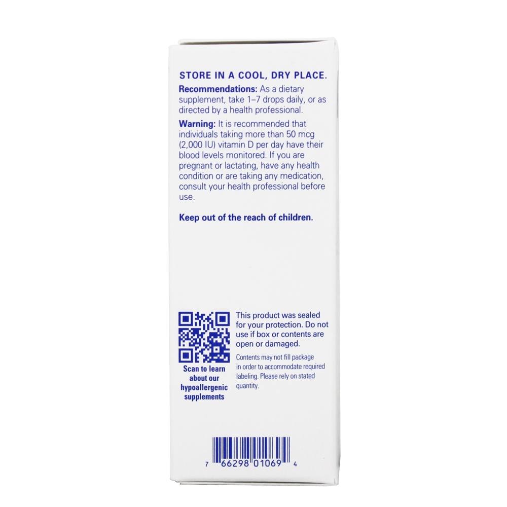 Vitamina D3 Líquida 25 mcg. - 22.5 ml. Pure Encapsulations - Imagem 3
